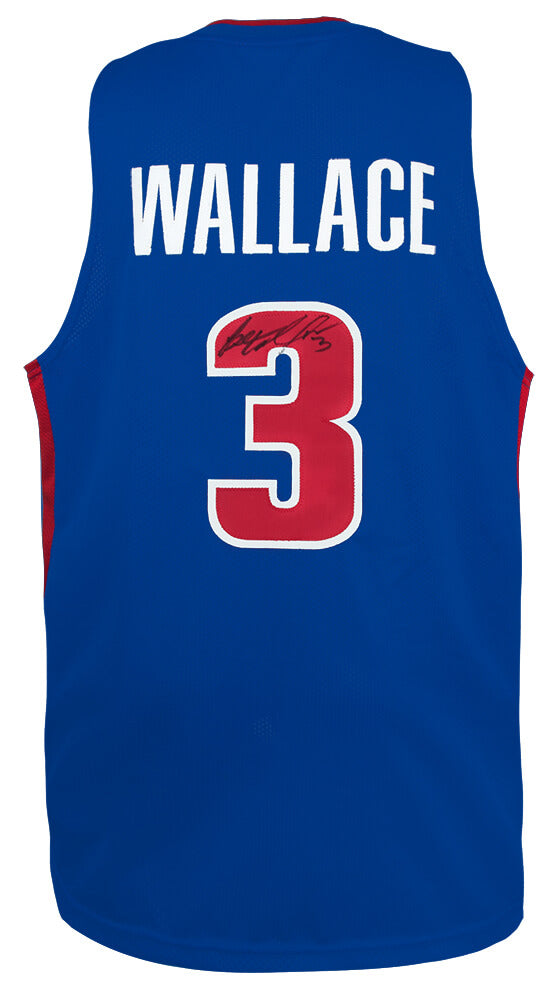 Ben Wallace Signed Blue Custom Basketball Jersey - WALJRY240 - Ben Wallace Signed Blue Custom Basketball Jersey product image