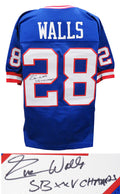 Everson Walls Signed Blue Throwback Custom Football Jersey w/SB XXV Champs - WALJRY300 - Everson Walls Signed Blue Throwback Custom Football Jersey w/SB XXV Champs product image