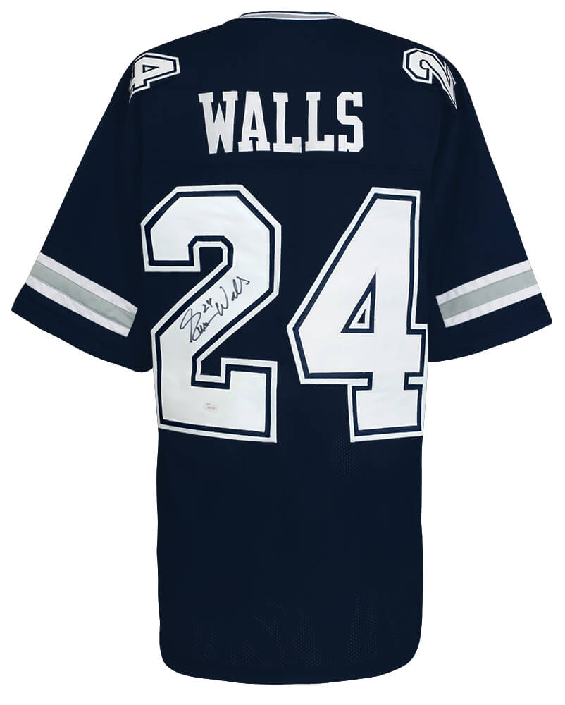 Everson Walls Signed Navy Throwback Custom Football Jersey - (JSA) - WALJRY302 - Everson Walls Signed Navy Throwback Custom Football Jersey - (JSA) product image