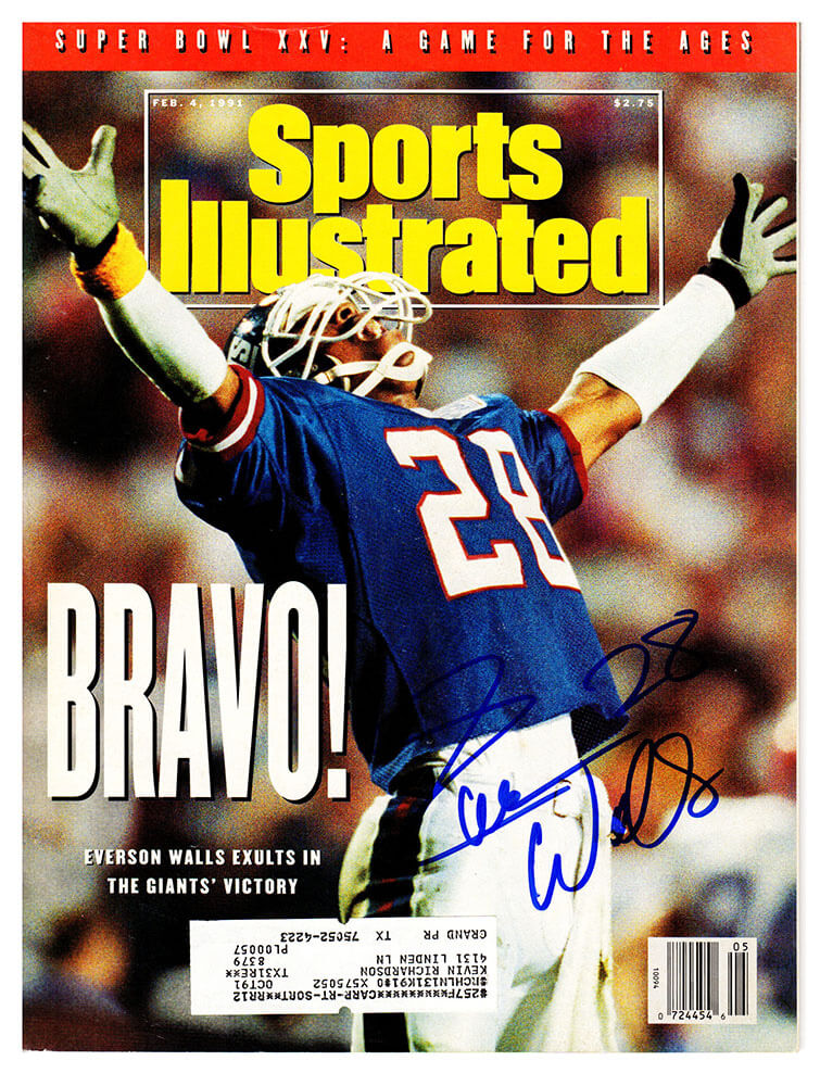 Everson Walls Signed New York Giants Sports Illustrated February 4, 1991 Original Magazine - WALMAG300 - Everson Walls Signed New York Giants Sports Illustrated February 4, 1991 Original Magazine product image