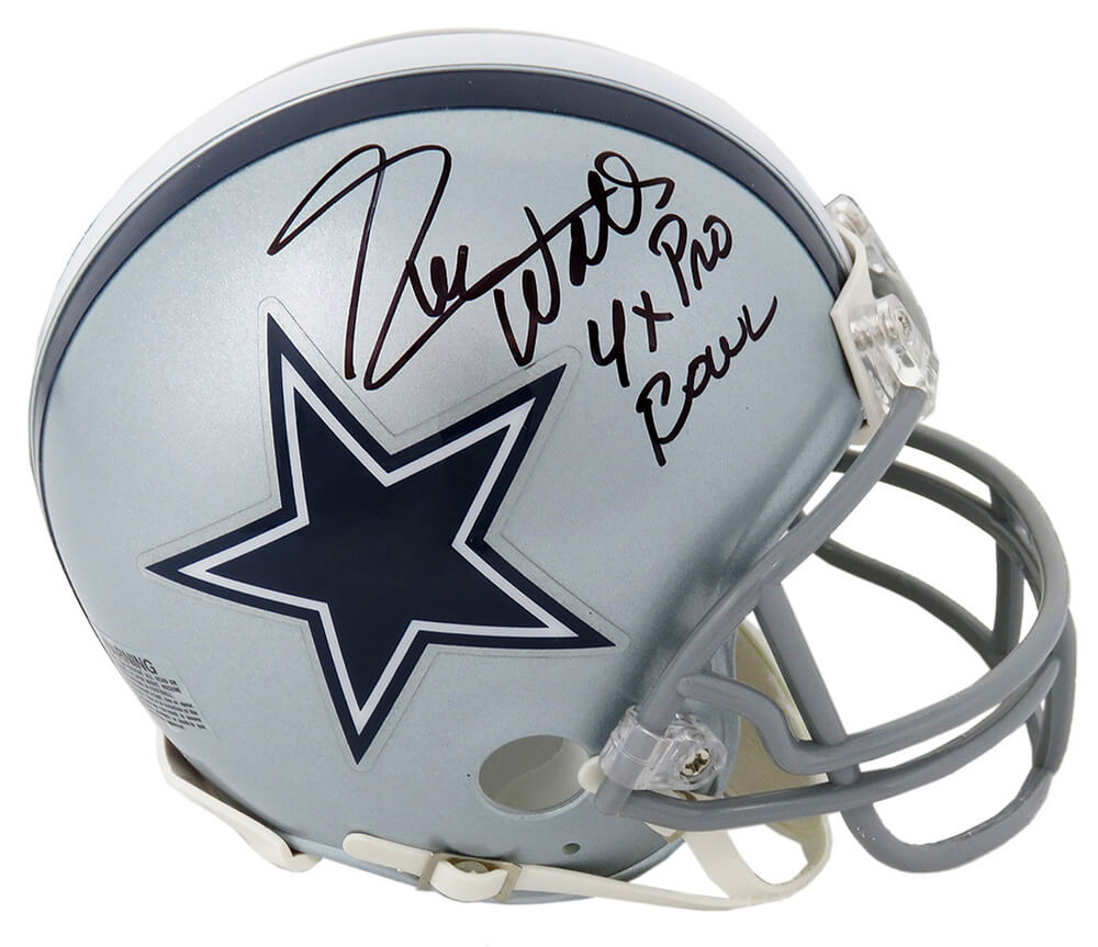 Everson Walls Signed Dallas Cowboys Riddell Mini Helmet w/4x Pro Bowl - WALMIN301 - Everson Walls Signed Dallas Cowboys Riddell Mini Helmet w/4x Pro Bowl product image