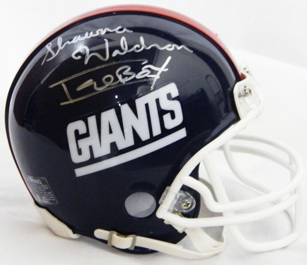 Shawna Waldron Signed New York Giants Throwback Riddell Mini Helmet w/Icebox - WALMIN500 - Shawna Waldron Signed New York Giants Throwback Riddell Mini Helmet w/Icebox product image