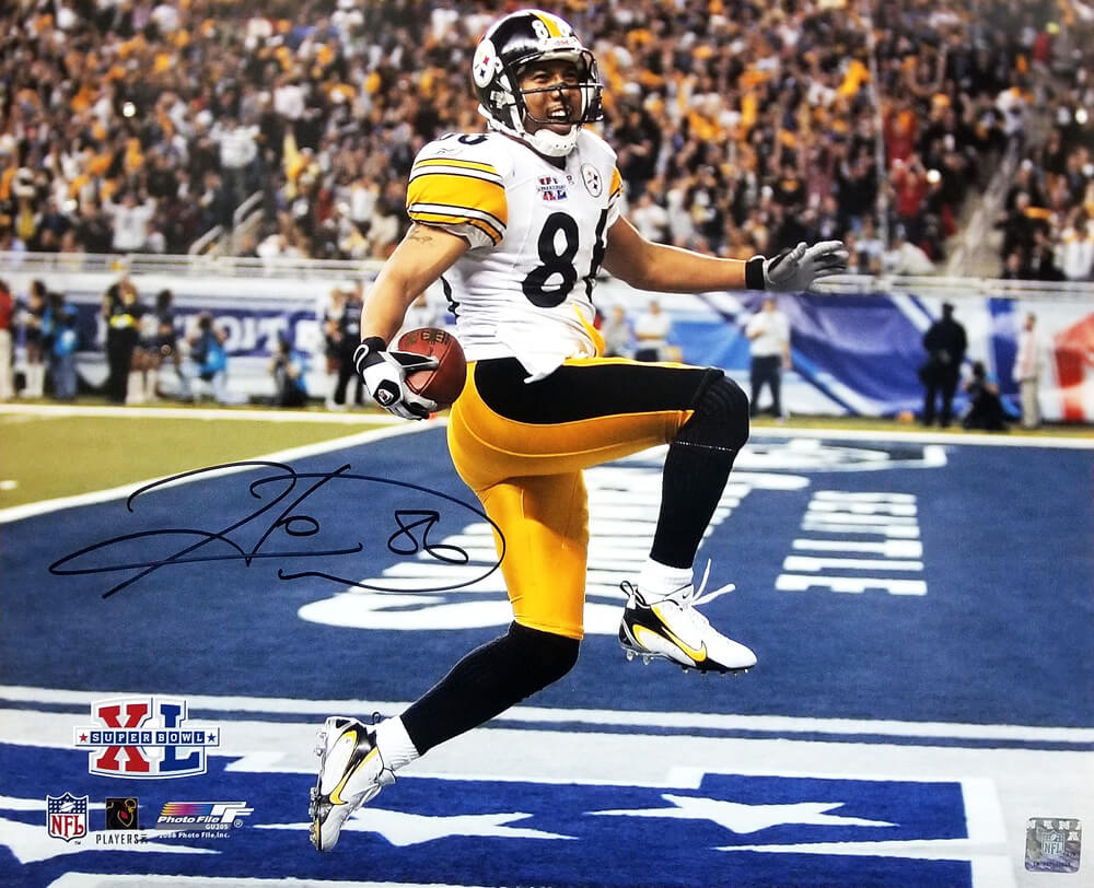 Hines Ward Signed Pittsburgh Steelers Super Bowl XL Touchdown 16x20 Photo - WAR16P300 - Hines Ward Signed Pittsburgh Steelers Super Bowl XL Touchdown 16x20 Photo product image