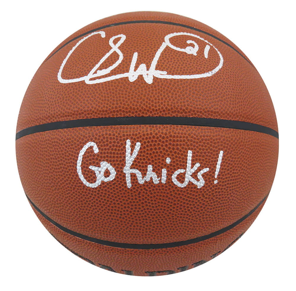 Charlie Ward Signed Spalding Ultimate Indoor/Outdoor NBA Basketball w/Go Knicks - WARBSK204 - Charlie Ward Signed Spalding Ultimate Indoor/Outdoor NBA Basketball w/Go Knicks product image