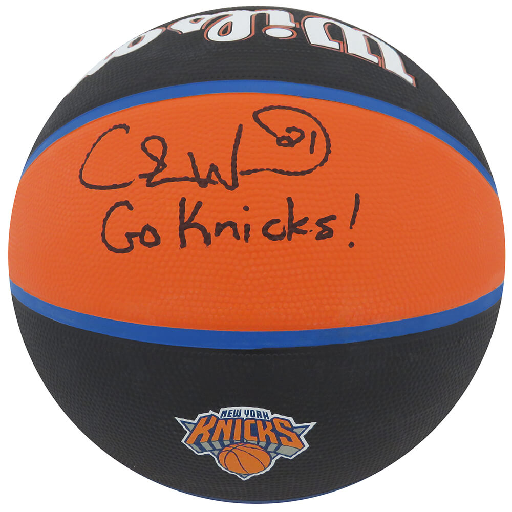 Charlie Ward Signed New York Knicks Wilson City Full Size Basketball w/Go Knicks - WARBSK207 - Charlie Ward Signed New York Knicks Wilson City Full Size Basketball w/Go Knicks product image