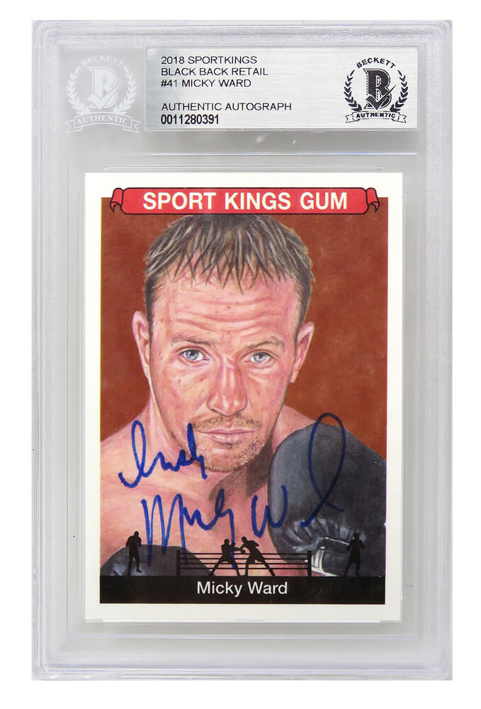 Micky Ward Signed 2018 Sports Kings Boxing Trading Card #41 w/Irish - (Beckett Encapsulated) - WARCAR500 - Micky Ward Signed 2018 Sports Kings Boxing Trading Card #41 w/Irish - (Beckett Encapsulated) product image