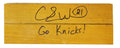 Charlie Ward Signed 8x3 Basketball Court Floor Piece w/Go Knicks! - WARFLO200 - Charlie Ward Signed 8x3 Basketball Court Floor Piece w/Go Knicks! product image