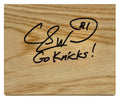 Charlie Ward Signed 5x6 Floor Piece w/Go Knicks - WARFLO201 - Charlie Ward Signed 5x6 Floor Piece w/Go Knicks product image