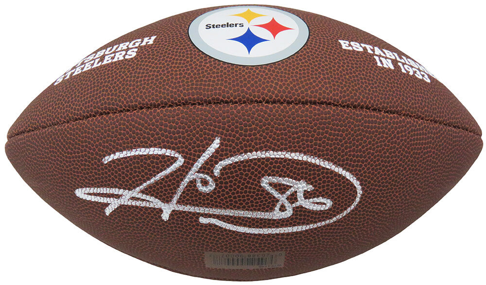 Hines Ward Signed Pittsburgh Steelers Wilson Brown Logo Football - WARFTB303 - Hines Ward Signed Pittsburgh Steelers Wilson Brown Logo Football product image