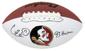 Charlie Ward Signed Florida State Seminoles White Logo Football w/93 Heisman - WARFTB311 - Charlie Ward Signed Florida State Seminoles White Logo Football w/93 Heisman product image