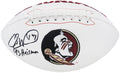 Charlie Ward Signed Florida State Seminoles Rawlings White Logo Football w/93 Heisman - WARFTB312 - Charlie Ward Signed Florida State Seminoles Rawlings White Logo Football w/93 Heisman product image