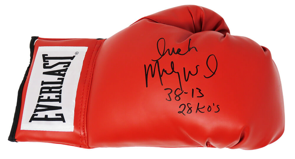 Micky Ward Signed Everlast Red Boxing Glove w/38-13, 28 KO's - WARGLV502 - Micky Ward Signed Everlast Red Boxing Glove w/38-13, 28 KO's product image
