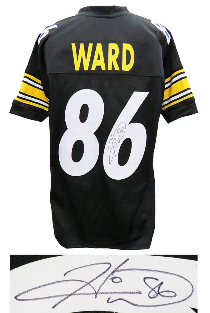 Hines Ward Signed Black Custom Football Jersey - WARJRY300 - Hines Ward Signed Black Custom Football Jersey product image