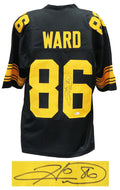 Hines Ward Signed Black Color Rush Custom Football Jersey (Beckett) - WARJRY302 - Hines Ward Signed Black Color Rush Custom Football Jersey (Beckett) product image