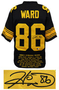 Hines Ward Signed Black Color Rush Embroidered State Custom Football Jersey (Beckett) - WARJRY303 - Hines Ward Signed Black Color Rush Embroidered State Custom Football Jersey (Beckett) product image