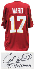 Charlie Ward Signed Maroon Custom College Football Jersey w/93 Heisman - WARJRY311 - Charlie Ward Signed Maroon Custom College Football Jersey w/93 Heisman product image