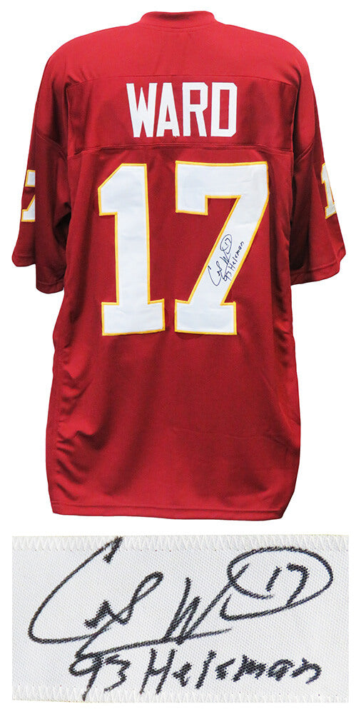 Charlie Ward Signed Maroon Custom College Football Jersey w/93 Heisman - WARJRY311 - Charlie Ward Signed Maroon Custom College Football Jersey w/93 Heisman product image