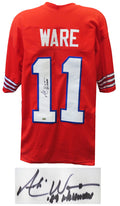 Andre Ware Signed Red Custom Football Jersey w/89 Heisman - WARJRY330 - Andre Ware Signed Red Custom Football Jersey w/89 Heisman product image