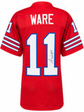 Andre Ware Signed Red Custom College Football Jersey w/89'HT - WARJRY340 - Andre Ware Signed Red Custom College Football Jersey w/89'HT product image
