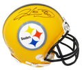 Hines Ward Signed Pittsburgh Steelers Gold 75th Anniversary Riddell Mini Helmet - WARMIN312 - Hines Ward Signed Pittsburgh Steelers Gold 75th Anniversary Riddell Mini Helmet product image