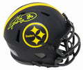 Hines Ward Signed Pittsburgh Steelers Eclipse Black Matte Riddell Speed Mini Helmet - WARMIN315 - Hines Ward Signed Pittsburgh Steelers Eclipse Black Matte Riddell Speed Mini Helmet product image