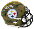 Hines Ward Signed Pittsburgh Steelers CAMO Riddell Speed Mini Helmet - WARMIN317 - Hines Ward Signed Pittsburgh Steelers CAMO Riddell Speed Mini Helmet product image