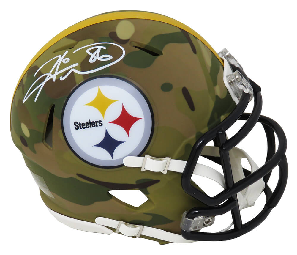 Hines Ward Signed Pittsburgh Steelers CAMO Riddell Speed Mini Helmet - WARMIN317 - Hines Ward Signed Pittsburgh Steelers CAMO Riddell Speed Mini Helmet product image