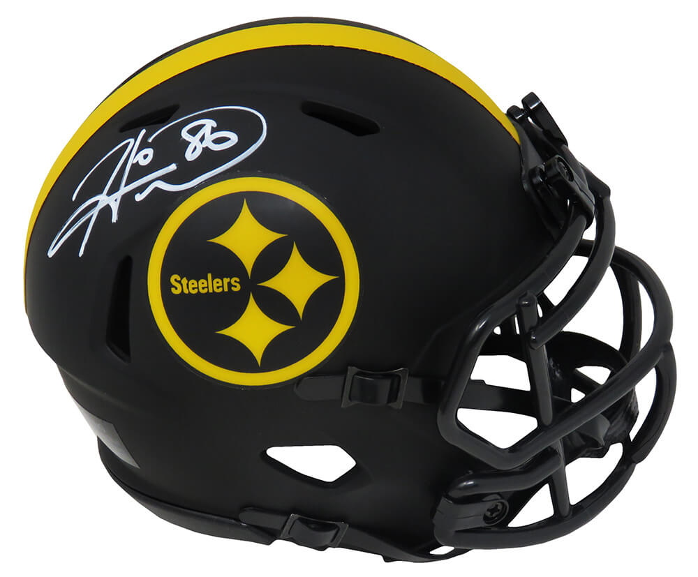 Hines Ward Signed Pittsburgh Steelers Eclipse Riddell Speed Mini Helmet (White Ink) - WARMIN318 - Hines Ward Signed Pittsburgh Steelers Eclipse Riddell Speed Mini Helmet (White Ink) product image
