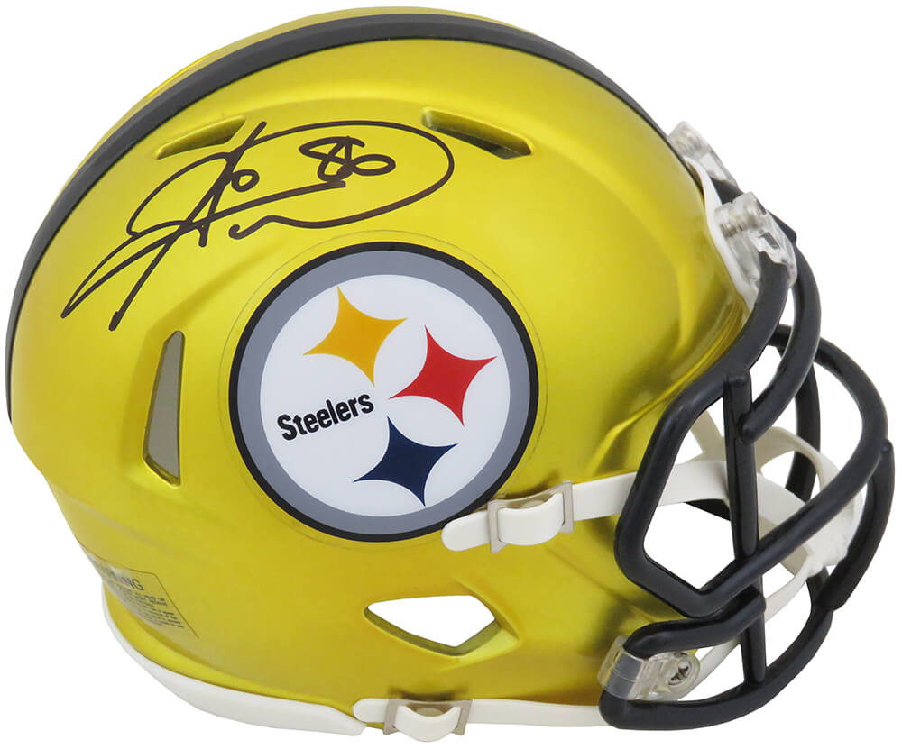 Hines Ward Signed Pittsburgh Steelers FLASH Riddell Speed Mini Helmet - WARMIN320 - Hines Ward Signed Pittsburgh Steelers FLASH Riddell Speed Mini Helmet product image