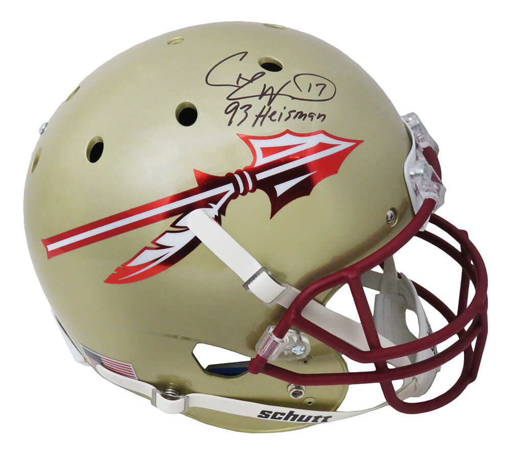 Charlie Ward Signed Florida State Seminoles Schutt Full Size Replica Helmet w/93 Heisman - WARREP332 - Charlie Ward Signed Florida State Seminoles Schutt Full Size Replica Helmet w/93 Heisman product image