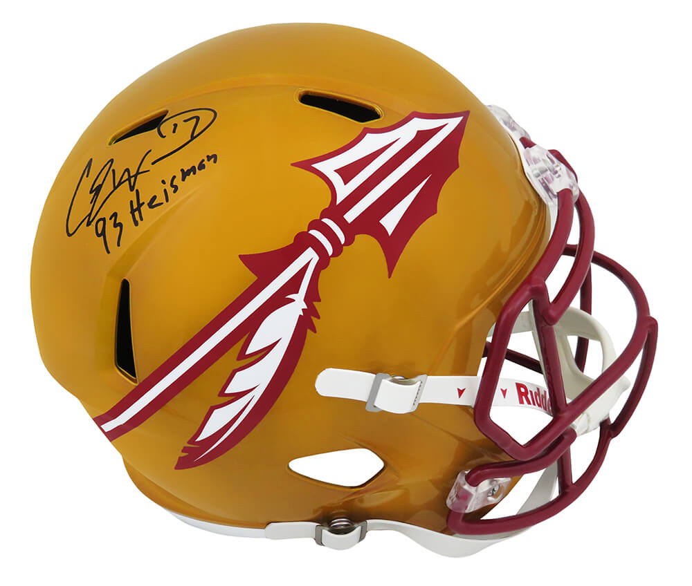 Charlie Ward Signed Florida State Seminoles FLASH Riddell Full Size Speed Replica Helmet w/93 Heisman - WARREP336 - Charlie Ward Signed Florida State Seminoles FLASH Riddell Full Size Speed Replica Helmet w/93 Heisman product image