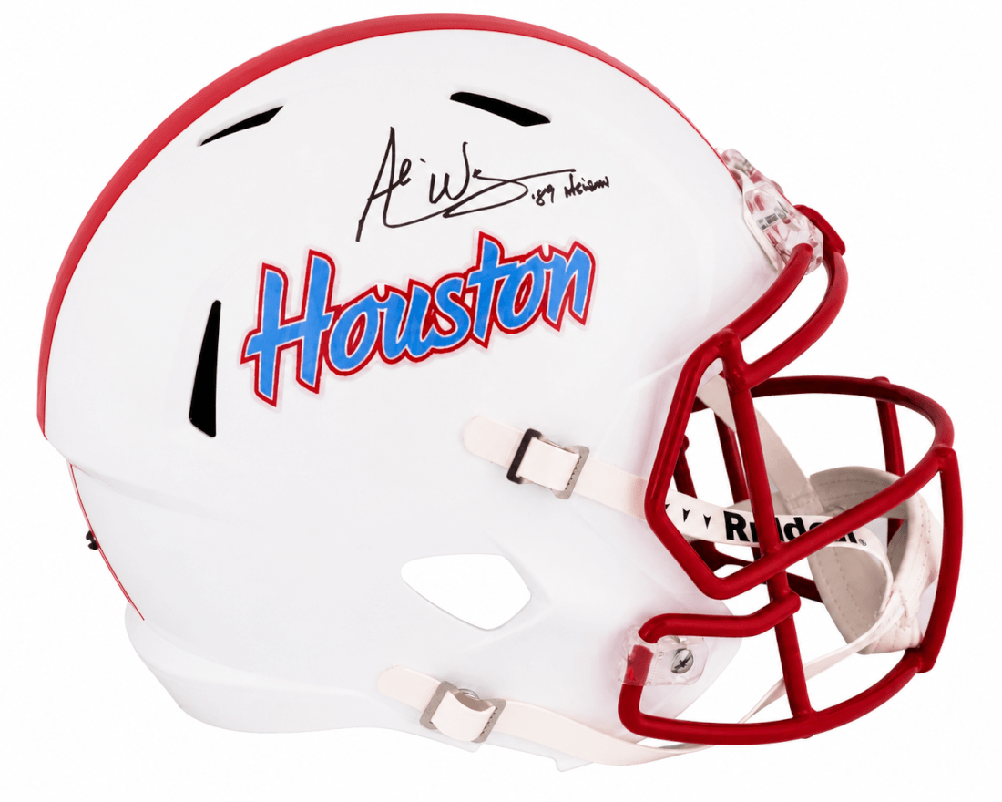 Andre Ware Signed Houston Cougars Throwback Riddell Full Size Speed Replica Helmet w/89 Heisman - WARREP351 - Andre Ware Signed Houston Cougars Throwback Riddell Full Size Speed Replica Helmet w/89 Heisman product image