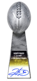 Hines Ward Signed Football World Champion 15 Inch Replica Silver Trophy - WARTRO300 - Hines Ward Signed Football World Champion 15 Inch Replica Silver Trophy product image