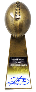 Hines Ward Signed Football World Champion 15 Inch Replica Gold Trophy - WARTRO301 - Hines Ward Signed Football World Champion 15 Inch Replica Gold Trophy product image