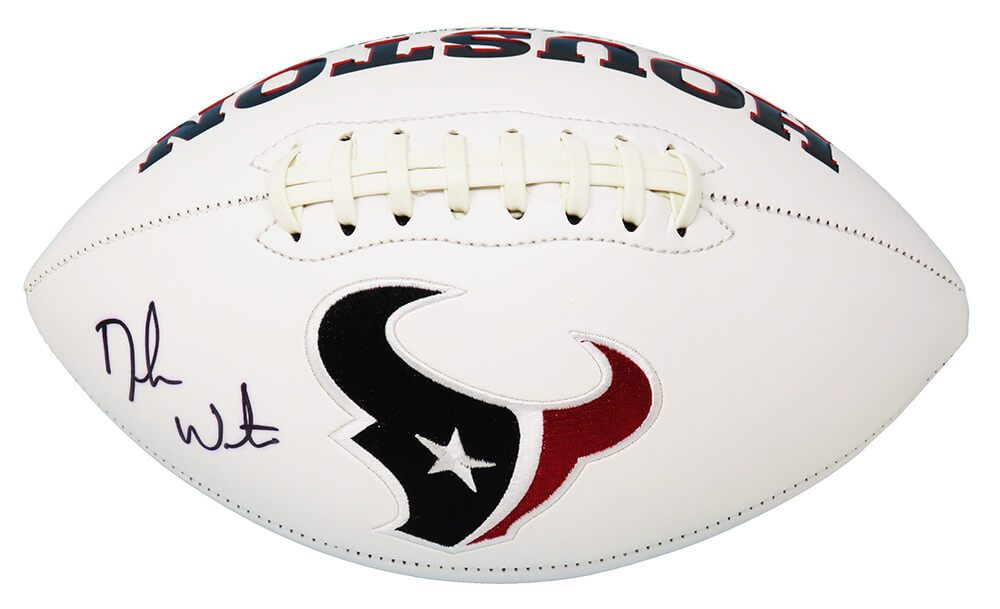 Deshaun Watson Signed Houston Texans White Logo Football (Beckett) - WATFTB320 - Deshaun Watson Signed Houston Texans White Logo Football (Beckett) product image