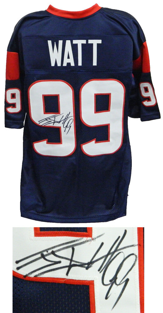 J.J. (JJ) Watt Signed Navy Custom Football Jersey - WATJRY310 - J.J. (JJ) Watt Signed Navy Custom Football Jersey product image