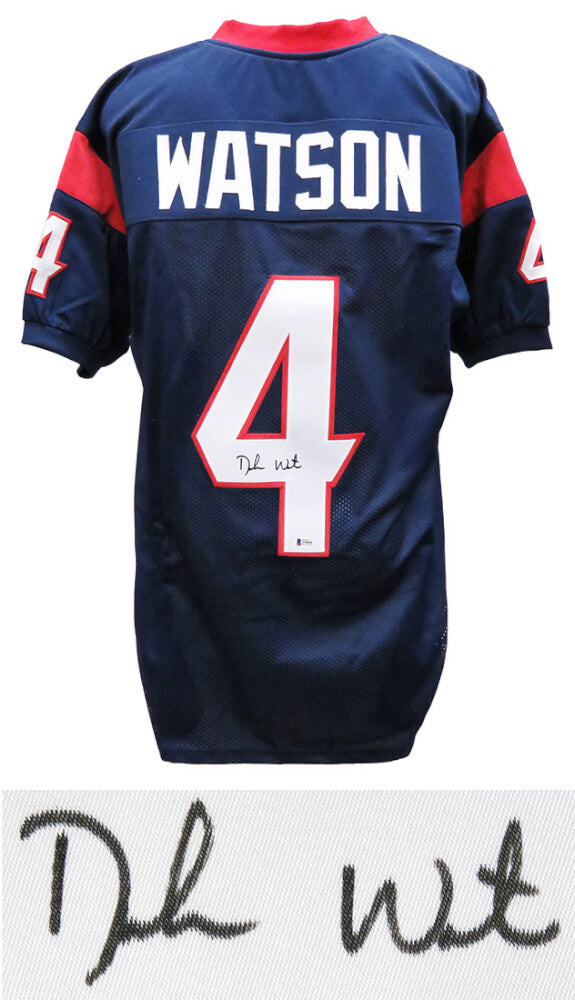 Deshaun Watson Signed Navy Custom Football Jersey (Beckett) - WATJRY320 - Deshaun Watson Signed Navy Custom Football Jersey (Beckett) product image