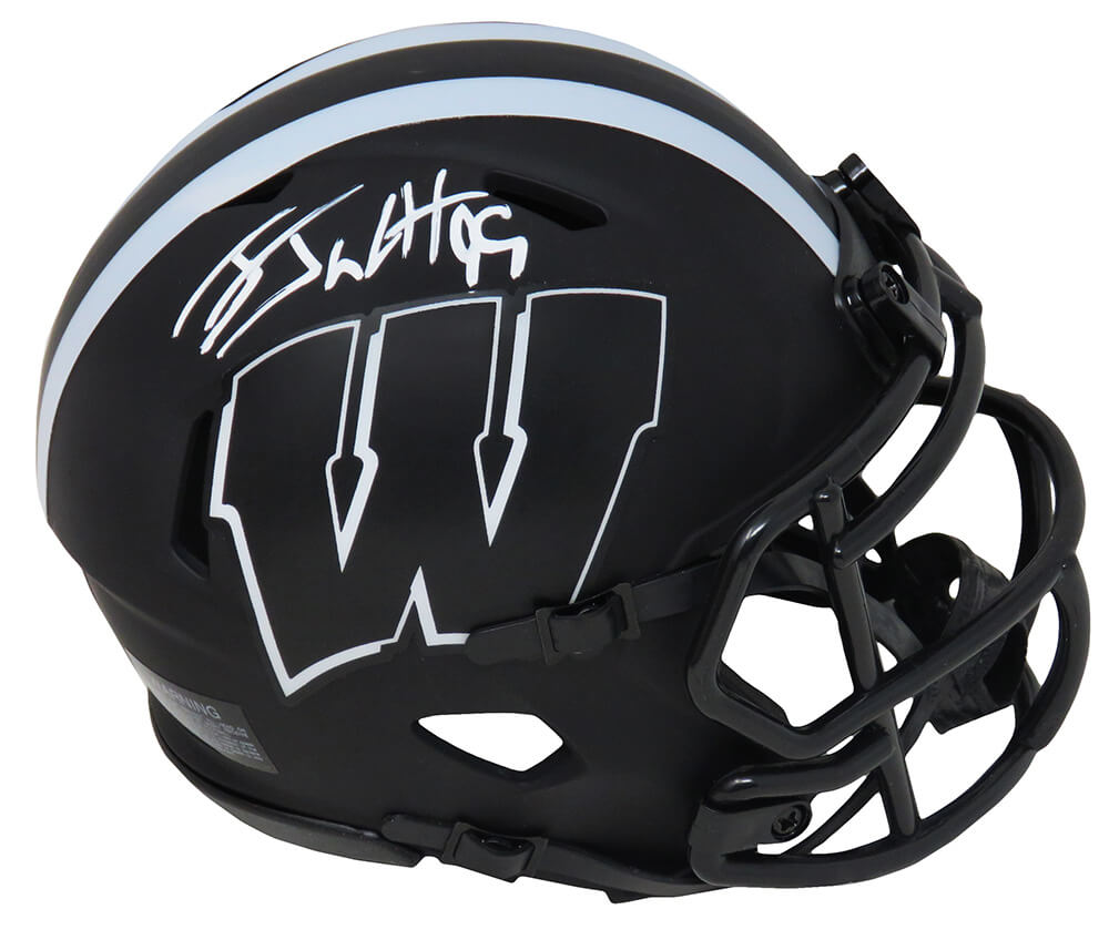 J.J. (JJ) Watt Signed Wisconsin Badgers Eclipse Black Matte Riddell Speed Mini Helmet - WATMIN332 - J.J. (JJ) Watt Signed Wisconsin Badgers Eclipse Black Matte Riddell Speed Mini Helmet product image