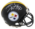 T.J. (TJ) Watt Signed Pittsburgh Steelers Riddell Mini Helmet (Beckett) (White Ink) - WATMIN351 - T.J. (TJ) Watt Signed Pittsburgh Steelers Riddell Mini Helmet (Beckett) (White Ink) product image