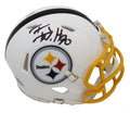 T.J. (TJ) Watt Signed Pittsburgh Steelers Flat White Matte Riddell Mini Helmet - WATMIN353 - T.J. (TJ) Watt Signed Pittsburgh Steelers Flat White Matte Riddell Mini Helmet product image