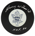 Harry Watson Signed Maple Leafs T/B Logo Hockey Puck w/HOF'94 - WATPUC403 - Harry Watson Signed Maple Leafs T/B Logo Hockey Puck w/HOF'94 product image