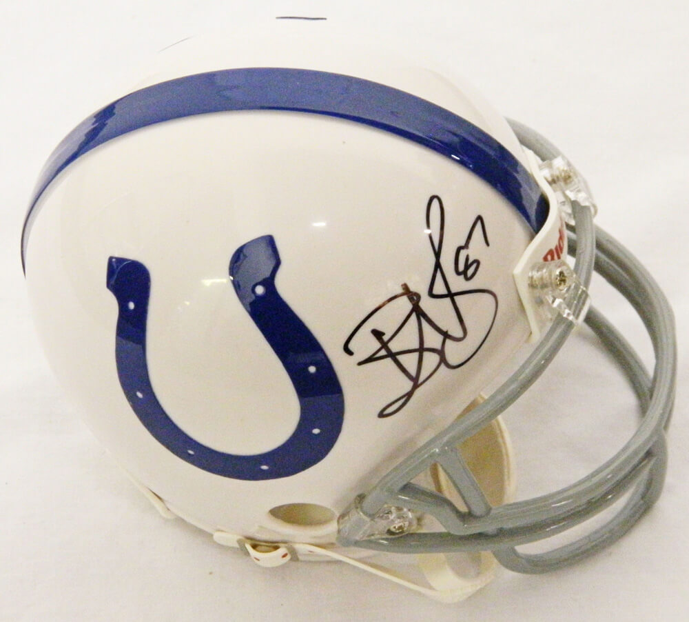 Reggie Wayne Signed Colts Riddell Mini Helmet - WAYMIN300 - Reggie Wayne Signed Colts Riddell Mini Helmet product image