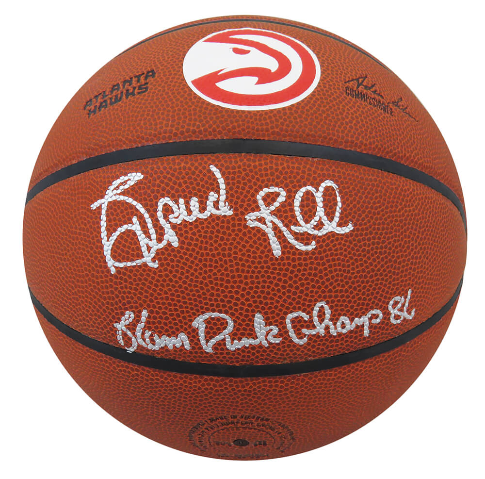 Spud Webb Signed Wilson Atlanta Hawks Logo NBA Basketball w/Slam Dunk Champ '86 - WEBBSK205 - Spud Webb Signed Wilson Atlanta Hawks Logo NBA Basketball w/Slam Dunk Champ '86 product image