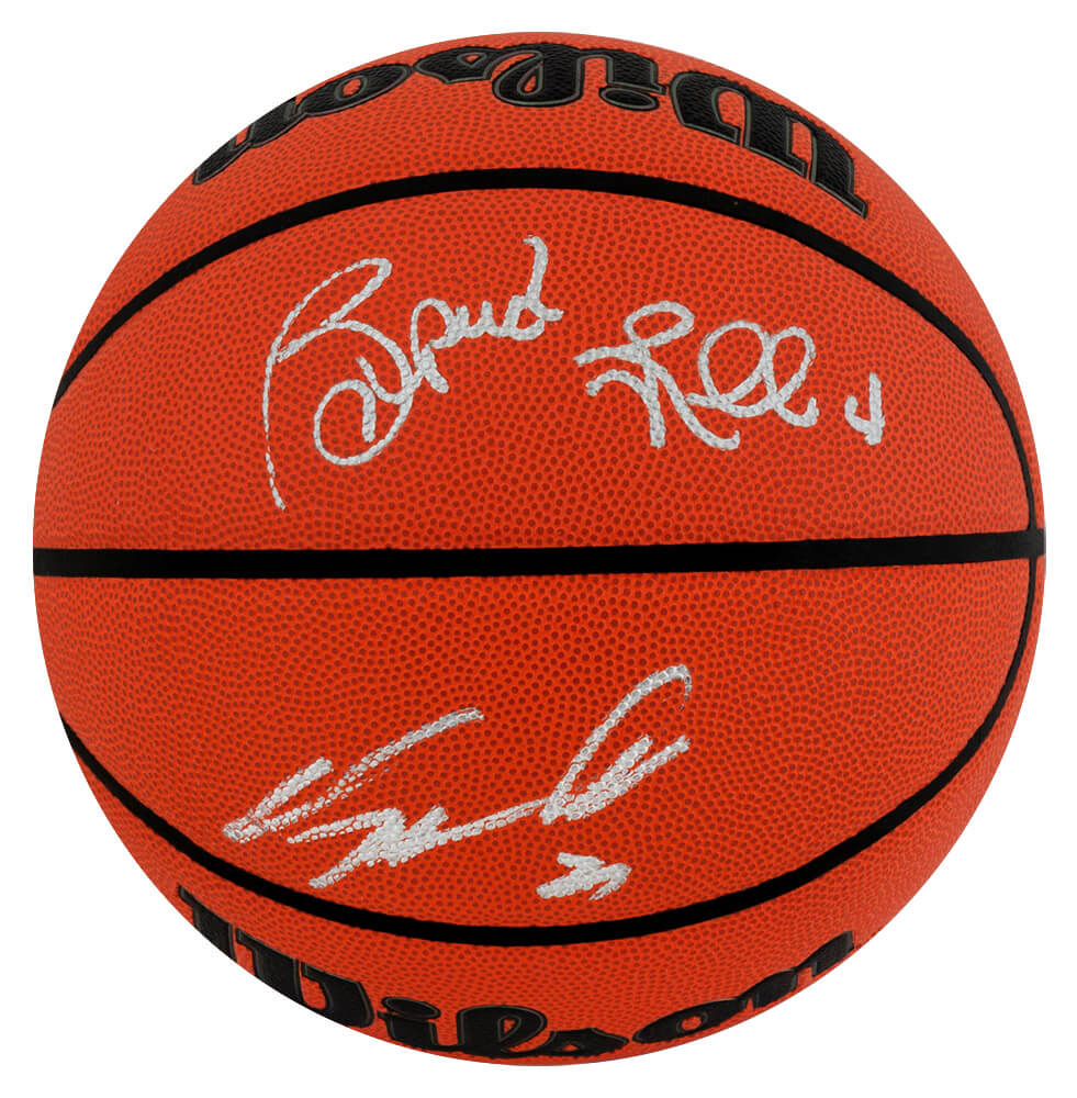 Spud Webb & Dominique Wilkins Signed Wilson Indoor/Outdoor NBA Basketball - WEBBSK220 - Spud Webb & Dominique Wilkins Signed Wilson Indoor/Outdoor NBA Basketball product image