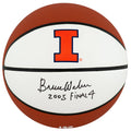 Bruce Weber Signed Illinois Fighting Illini Logo Brand White Panel Basketball w/2005 Final 4 - WEBBSK230 - Bruce Weber Signed Illinois Fighting Illini Logo Brand White Panel Basketball w/2005 Final 4 product image