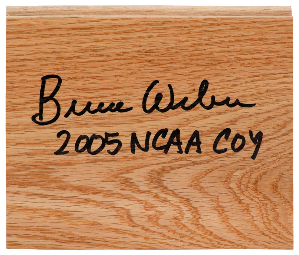 Bruce Weber Signed 5x6 Wood Floor Piece w/2005 NCAA COY - WEBFLO210 - Bruce Weber Signed 5x6 Wood Floor Piece w/2005 NCAA COY product image