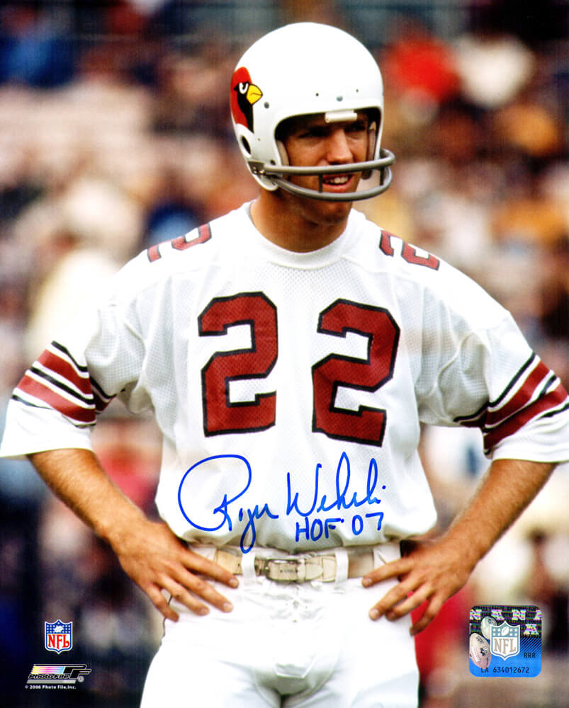 Roger Wehrli Signed Cardinals White Jersey Action 8x10 Photo w/HOF'07 - WEH08P301 - Roger Wehrli Signed Cardinals White Jersey Action 8x10 Photo w/HOF'07 product image