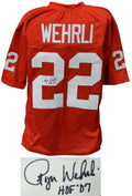 Roger Wehrli Signed Red Throwback Custom Football Jersey w/HOF'07 - WEHJRY300 - Roger Wehrli Signed Red Throwback Custom Football Jersey w/HOF'07 product image