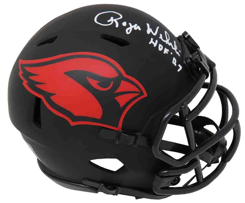 Roger Wehrli Signed Arizona Cardinals Eclipse Black Matte Riddell Speed Mini Helmet w/HOF'07 - WEHMIN301 - Roger Wehrli Signed Arizona Cardinals Eclipse Black Matte Riddell Speed Mini Helmet w/HOF'07 product image