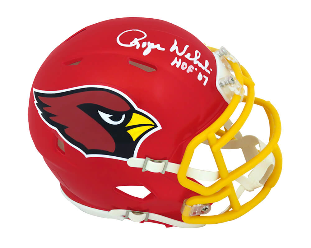 Roger Wehrli Signed Arizona Cardinals FLASH Riddell Speed Mini Helmet w/HOF'07 - WEHMIN304 - Roger Wehrli Signed Arizona Cardinals FLASH Riddell Speed Mini Helmet w/HOF'07 product image